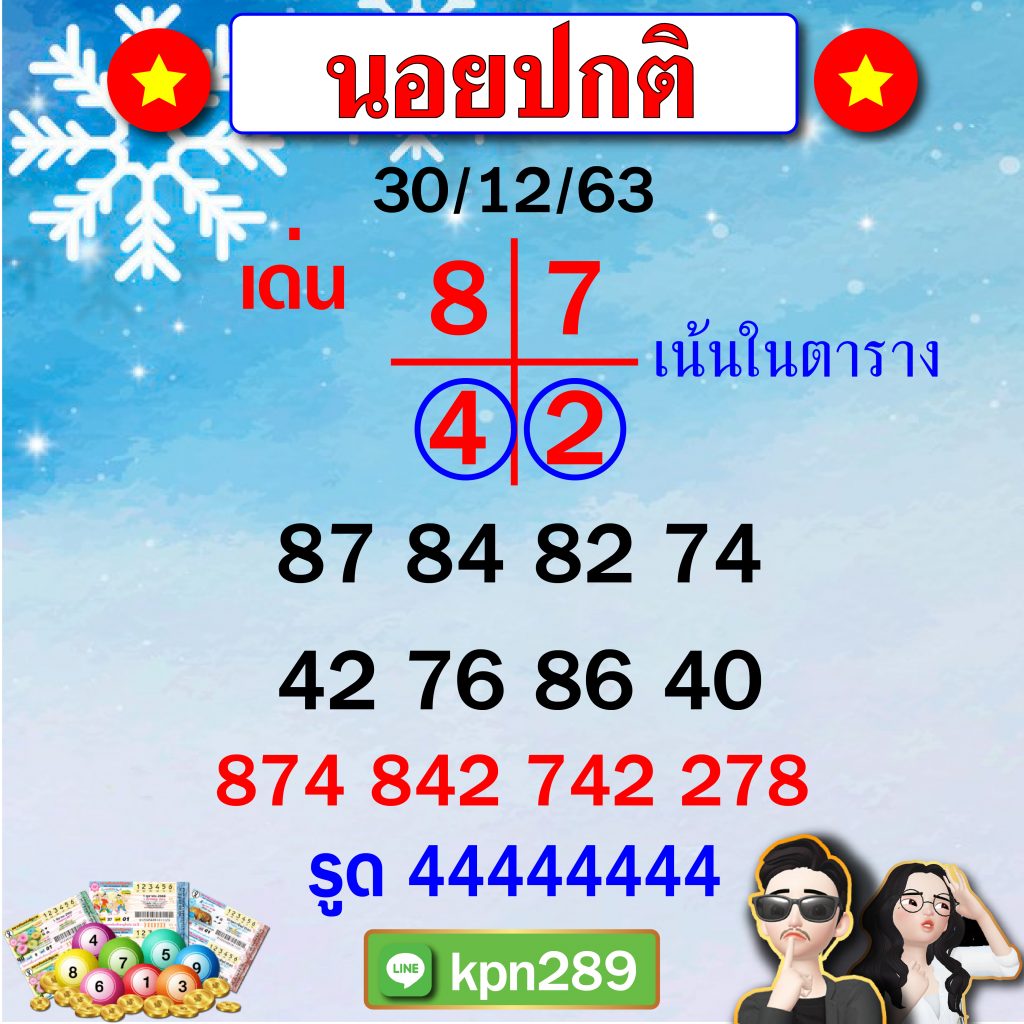 หวยฮานอยวันที่ 30/12/63