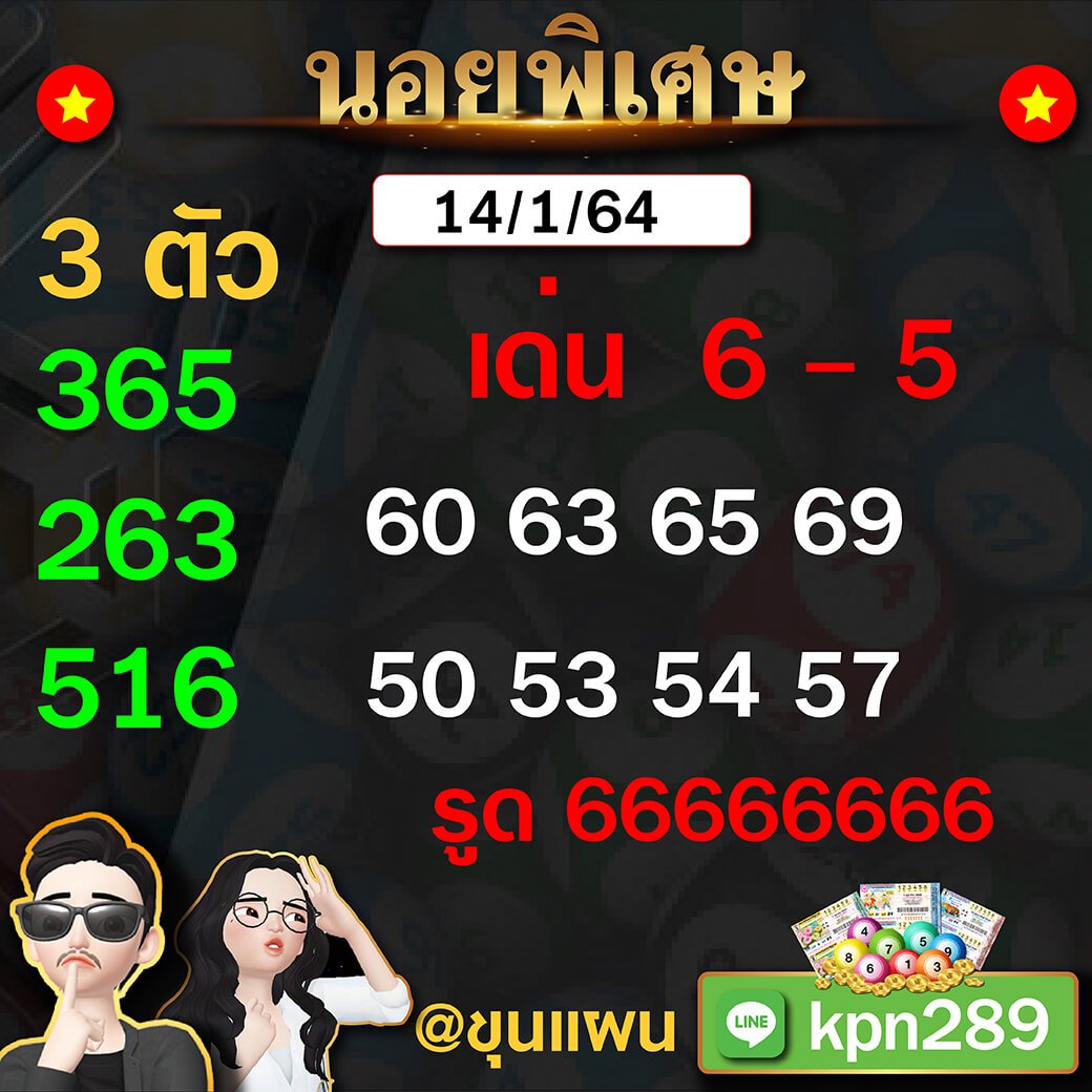 แนวทางหวยฮานอยจากขุนแผน 14 มค 64