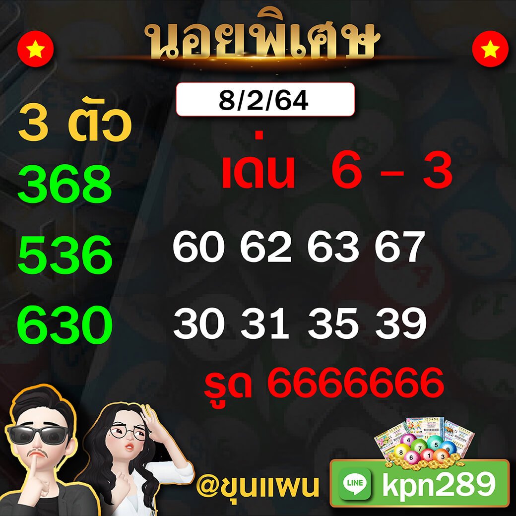 แนวทางหวยฮานอยขุนแผน 8/2/64