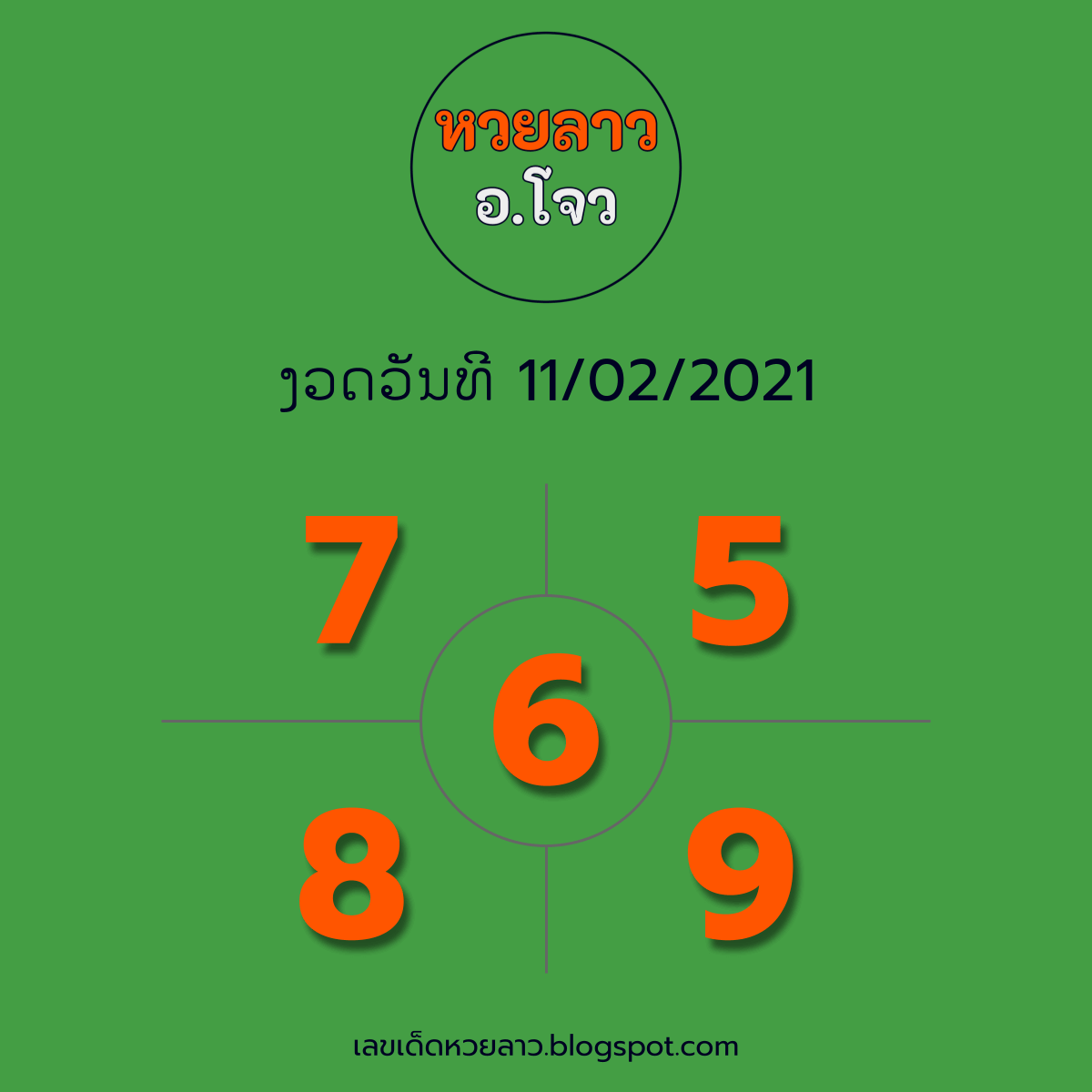 แนวทางหวยลาวอาจารย์โจว 11/02/64