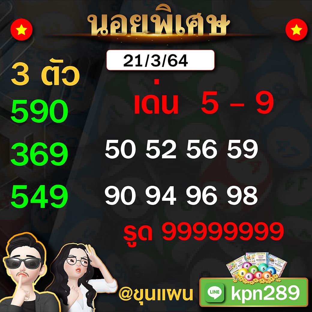เลขเด็ดฮานอยพิเศษ แอดขุนแผน 21/3/64