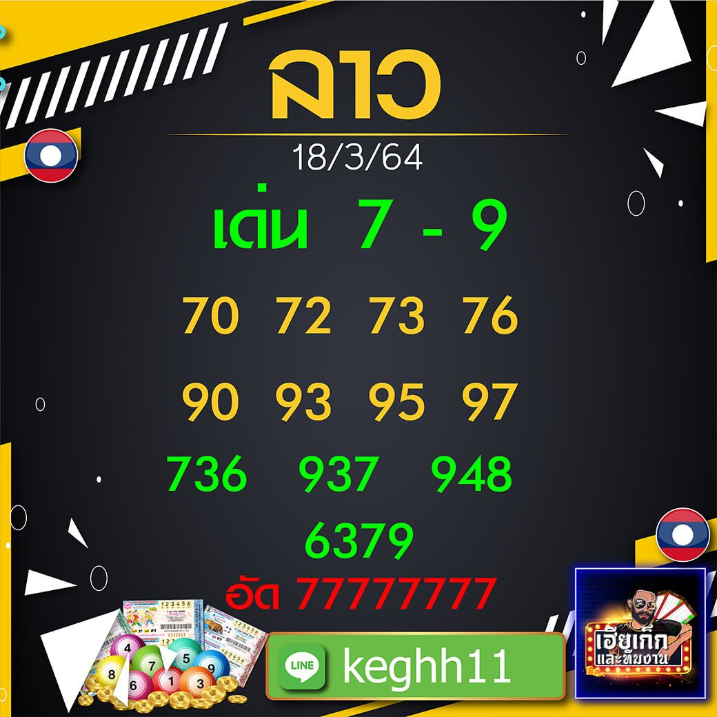 แนวทางหวยลาวเฮียเก๊ก 18/03/64