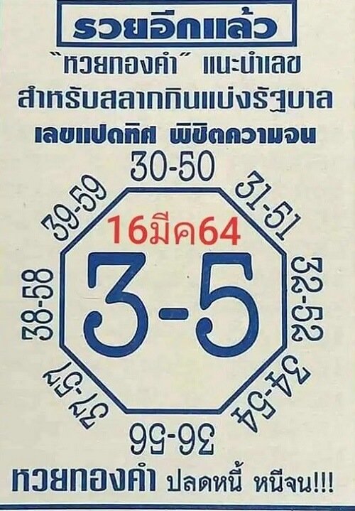 หวยเด็ด แปดทิศพิชิตความจน 16/03/64