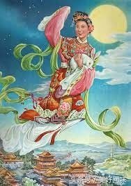 พระนางฉ่างเอ๋อ อุ้มกระต่าย