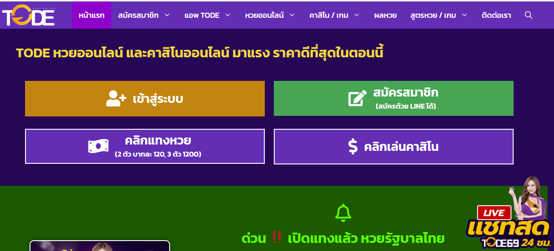 หน้าแรกเว็บTode