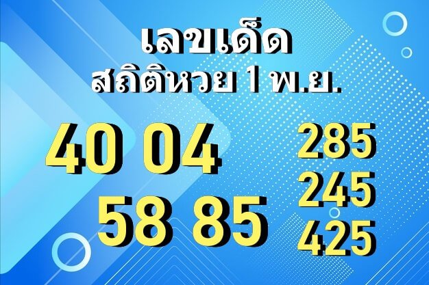 เลขเด็ด 1/11/64